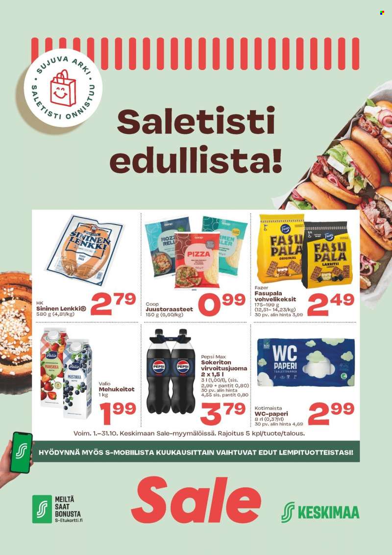 Sale tarjoukset  - 01.10.2026 - 31.10.2026.