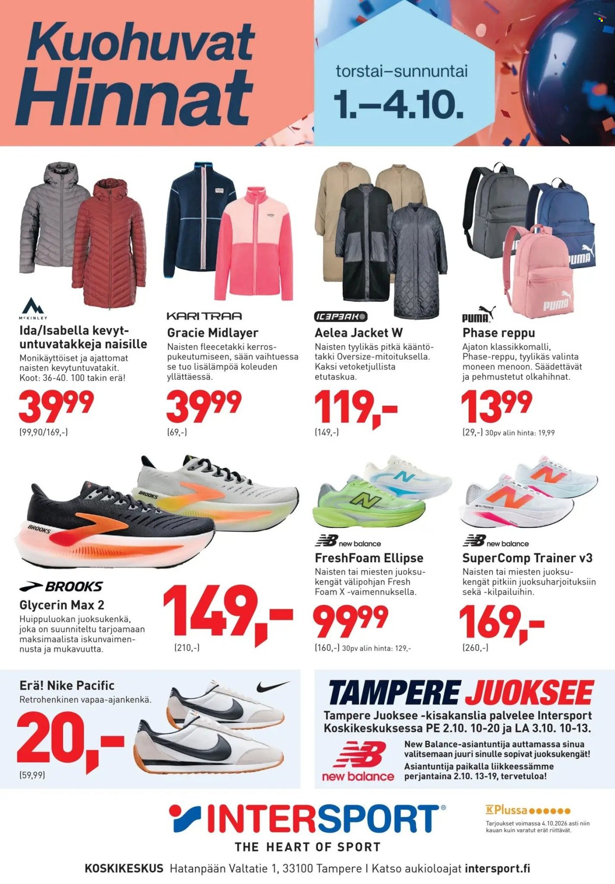 Intersport tarjoukset - 01.10.2026 - 04.10.2026. Sivu 1