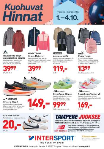 Intersport tarjoukset  - 01.10.2026 - 04.10.2026.