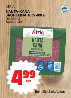 ATRIA NAUTA-KANA JAUHELIHA 10 % 400 g