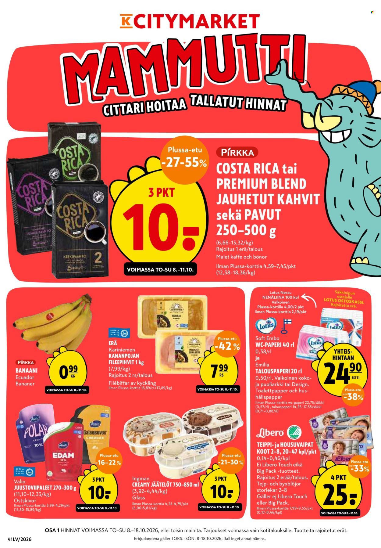 K-citymarket tarjoukset - 08.10.2026 - 18.10.2026. Sivu 1
