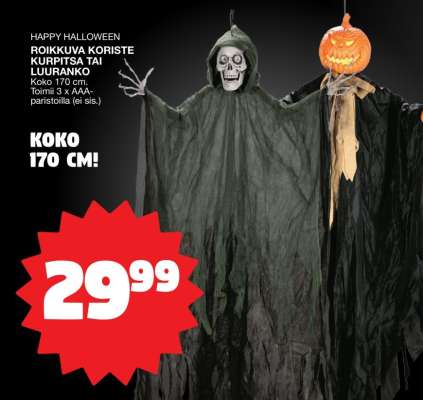 HAPPY HALLOWEEN ROIKKUVA KORISTE KURPITSA TAI LUURANKO