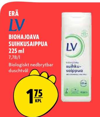 LV BIOHAJOAVA SUIHKUSAIPPUA 225 ml