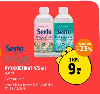 Serto, Erisan PYYKKIETIKAT 475 ml