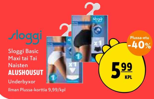 Sloggi Basic Maxi tai Tai Naisten ALUSHOUSUT