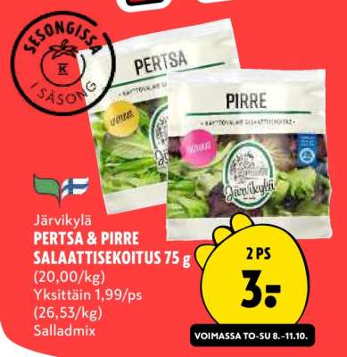 Järvikylä PERTSA & PIRRE SALAATTISEKOITUS 75 g