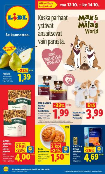 Lidl tarjoukset  - 12.10.2026 - 14.10.2026.