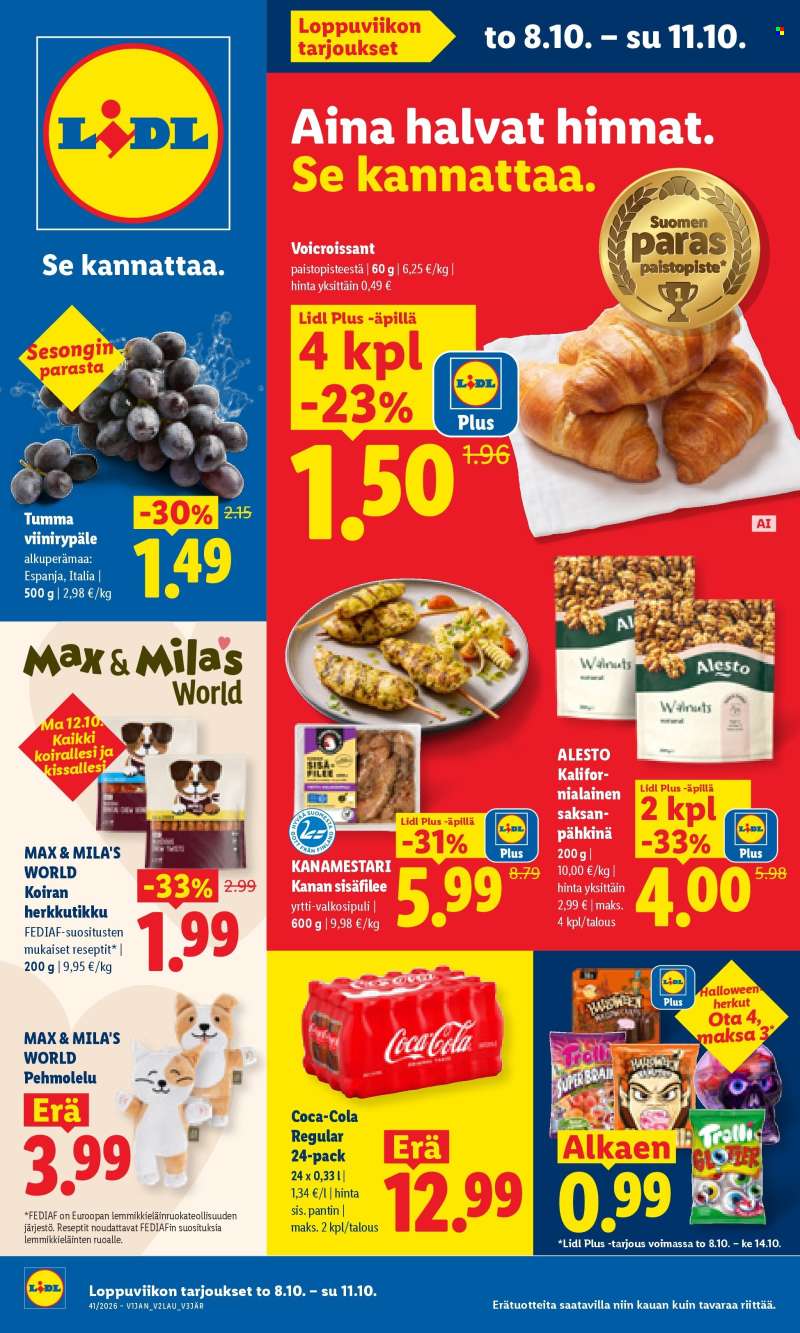 Lidl tarjoukset  - 08.10.2026 - 11.10.2026.