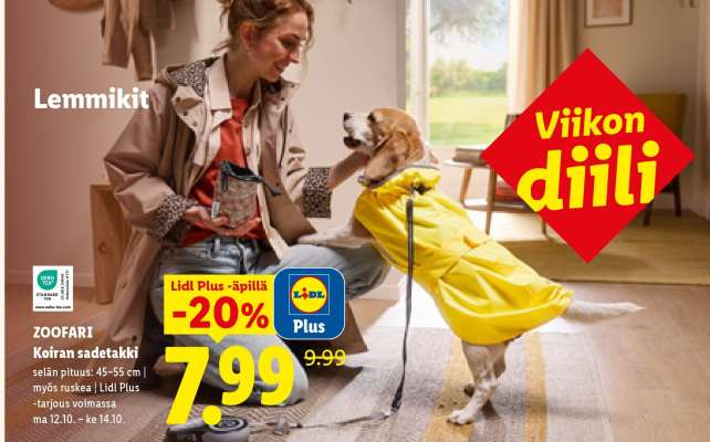ZOOFARI Koiran sadetakki