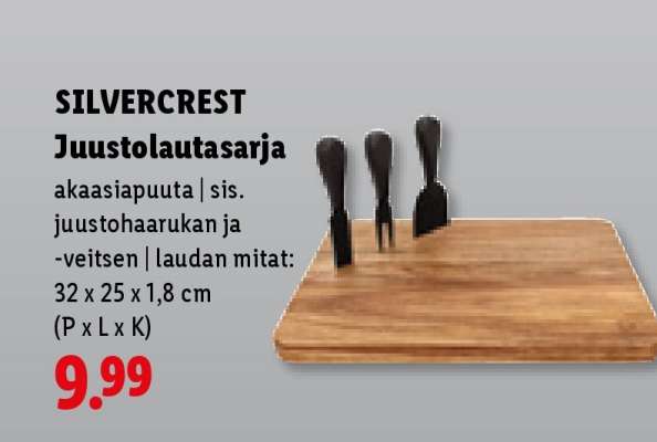 SILVERCREST Juustolautasarja