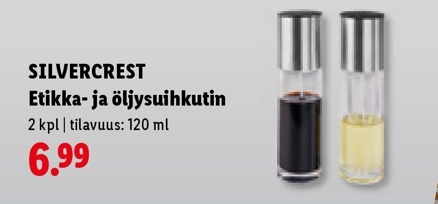 SILVERCREST Etikka- ja öljysuihkutin