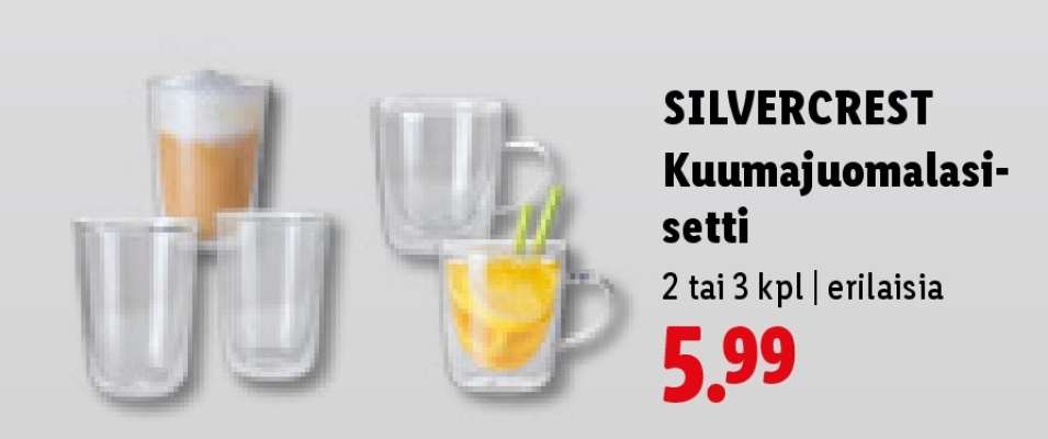 SILVERCREST Kuumajuomalasisetti