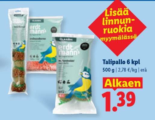 Talipallo 6 kpl