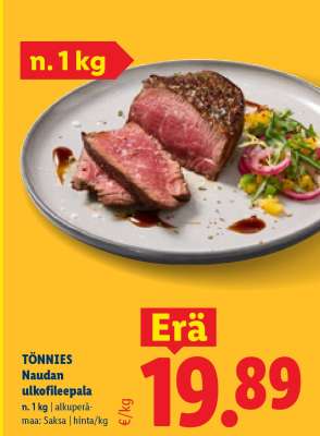 TÖNNIES Naudan ulkofileepala