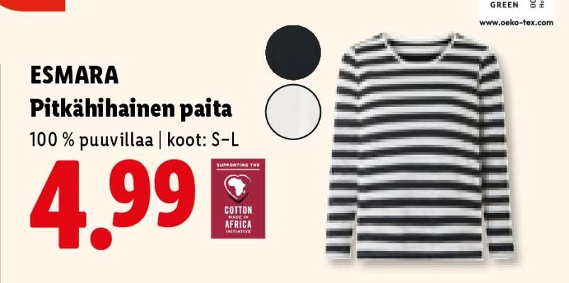 ESMARA Pitkähihainen paita