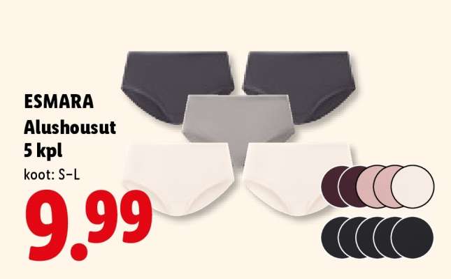 ESMARA Alushousut 5 kpl