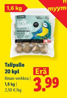 Talipallo 20 kpl