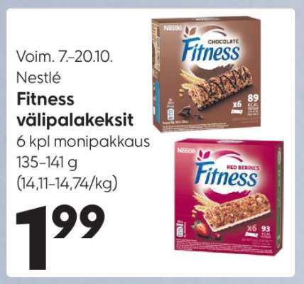 Nestlé Fitness välipalakeksit
