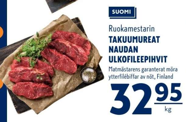 Ruokamestarin TAKUUMUREAT NAUDAN ULKOFILEEPIHVIT