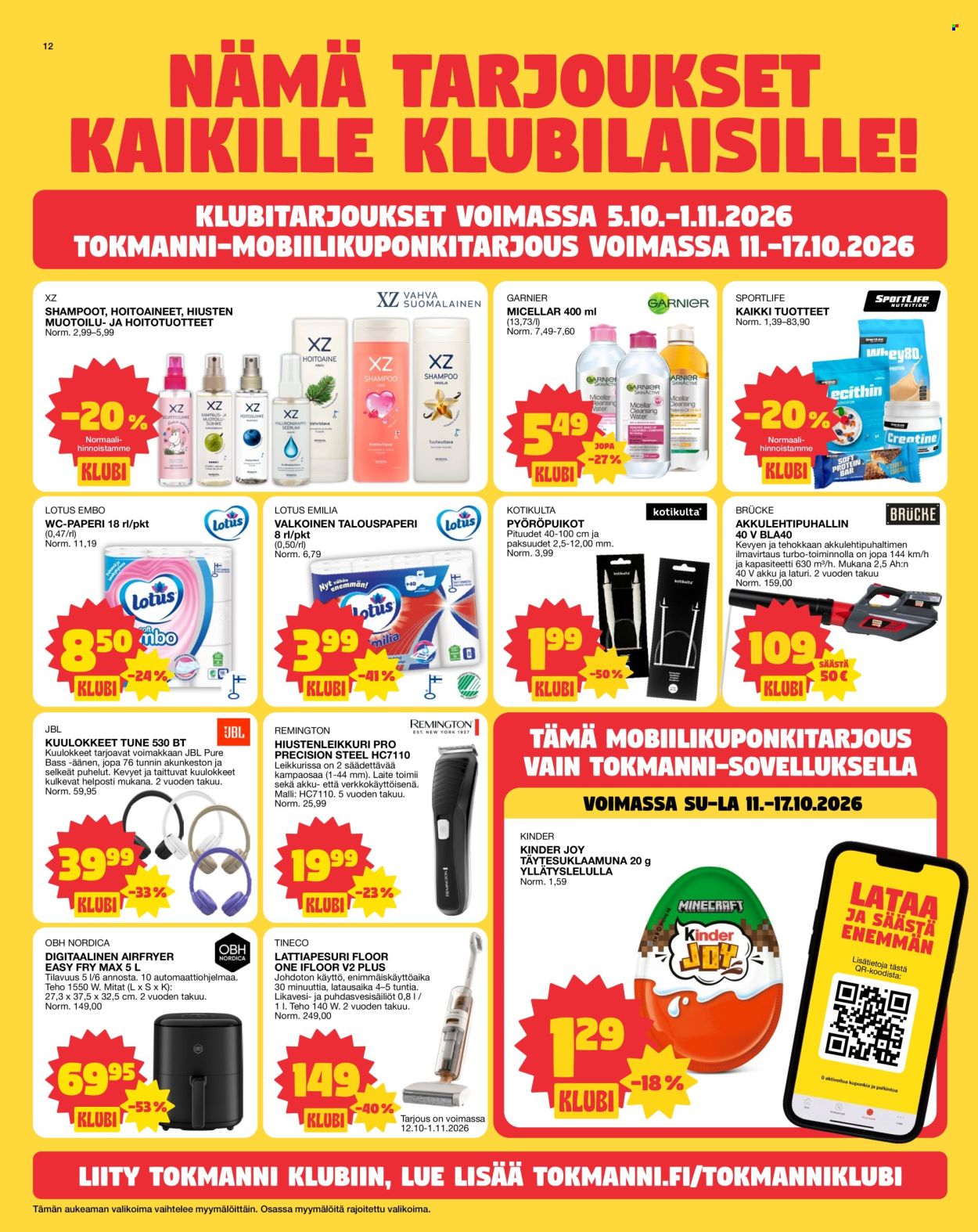 Tokmanni tarjoukset - 12.10.2026 - 18.10.2026. Sivu 12