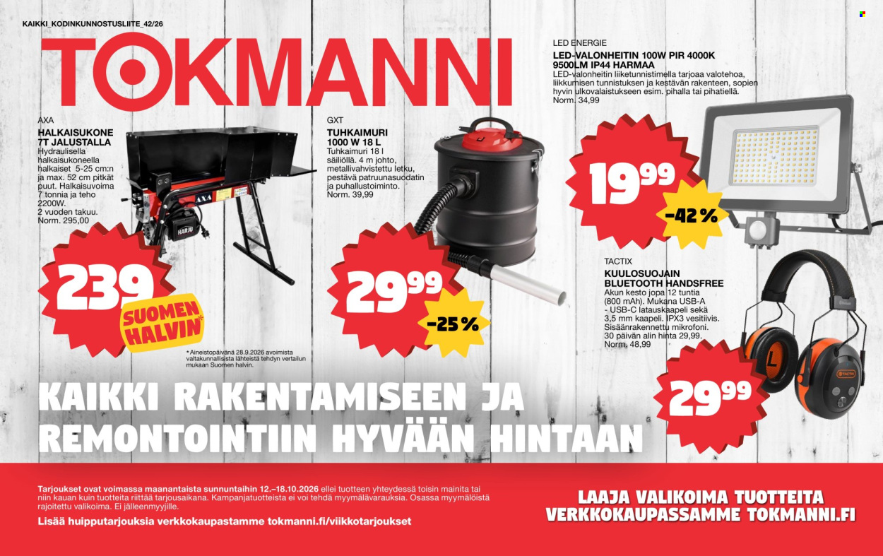 Tokmanni tarjoukset - 12.10.2026 - 18.10.2026. Sivu 1