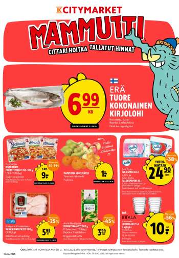 K-citymarket tarjoukset  - 12.10.2026 - 18.10.2026.