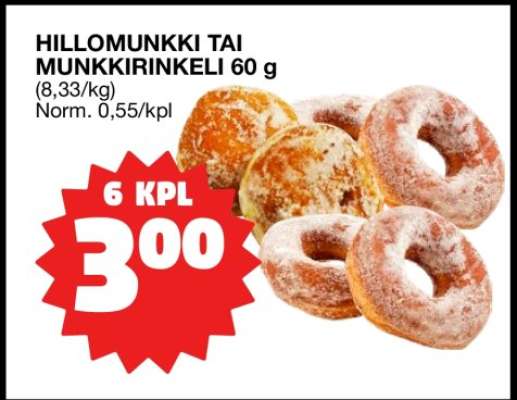HILLOMUNKKI TAI MUNKKIRINKELI 60 g
