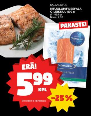 KALANEUVOS KIRJOLOHIFILEEPALA C-LEIKKUU 500 g