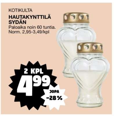 KOTIKULTA HAUTAKYNTTILÄ SYDÄN