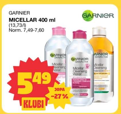 GARNIER MICELLAR 400 ml