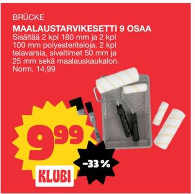 BRÜCKE MAALAUSTARVIKESETTI 9 OSAA