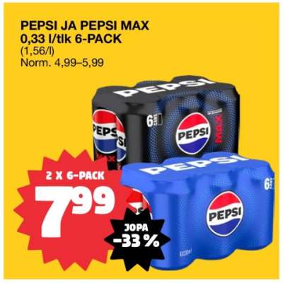 PEPSI JA PEPSI MAX