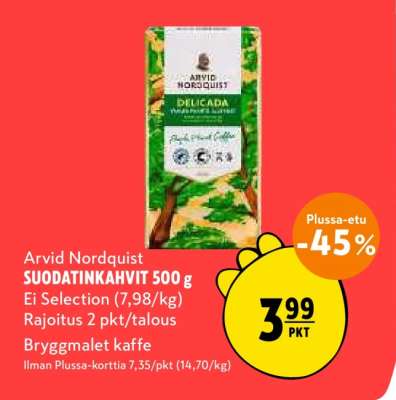Arvid Nordquist SUODATINKAHVIT 500 g
