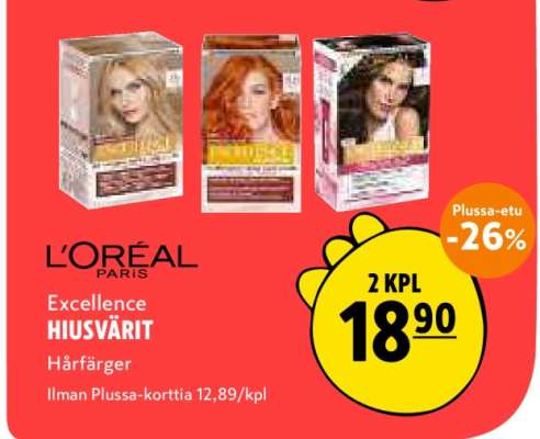L'Oréal Paris Excellence HIUSVÄRIT