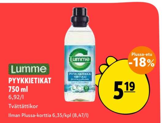 Lumme PYYKKIETIKAT 750 ml