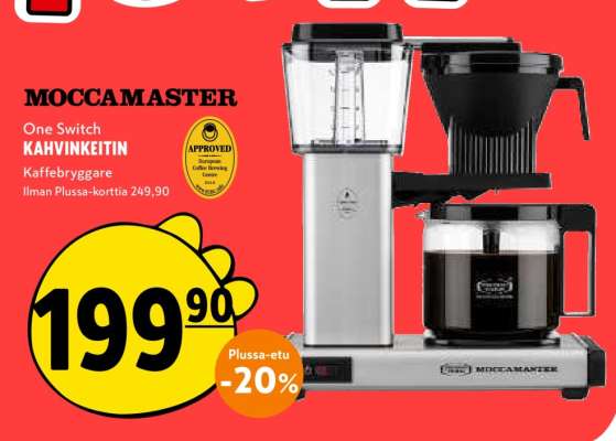 MOCCAMASTER One Switch KAHVINKEITIN