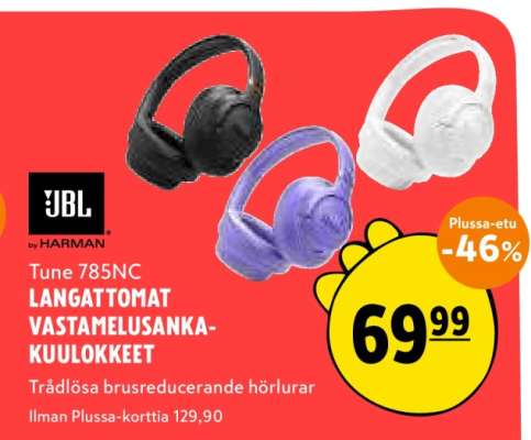 JBL Tune 785NC LANGATTOMAT VASTAMELUSANKA-KUULOKKEET