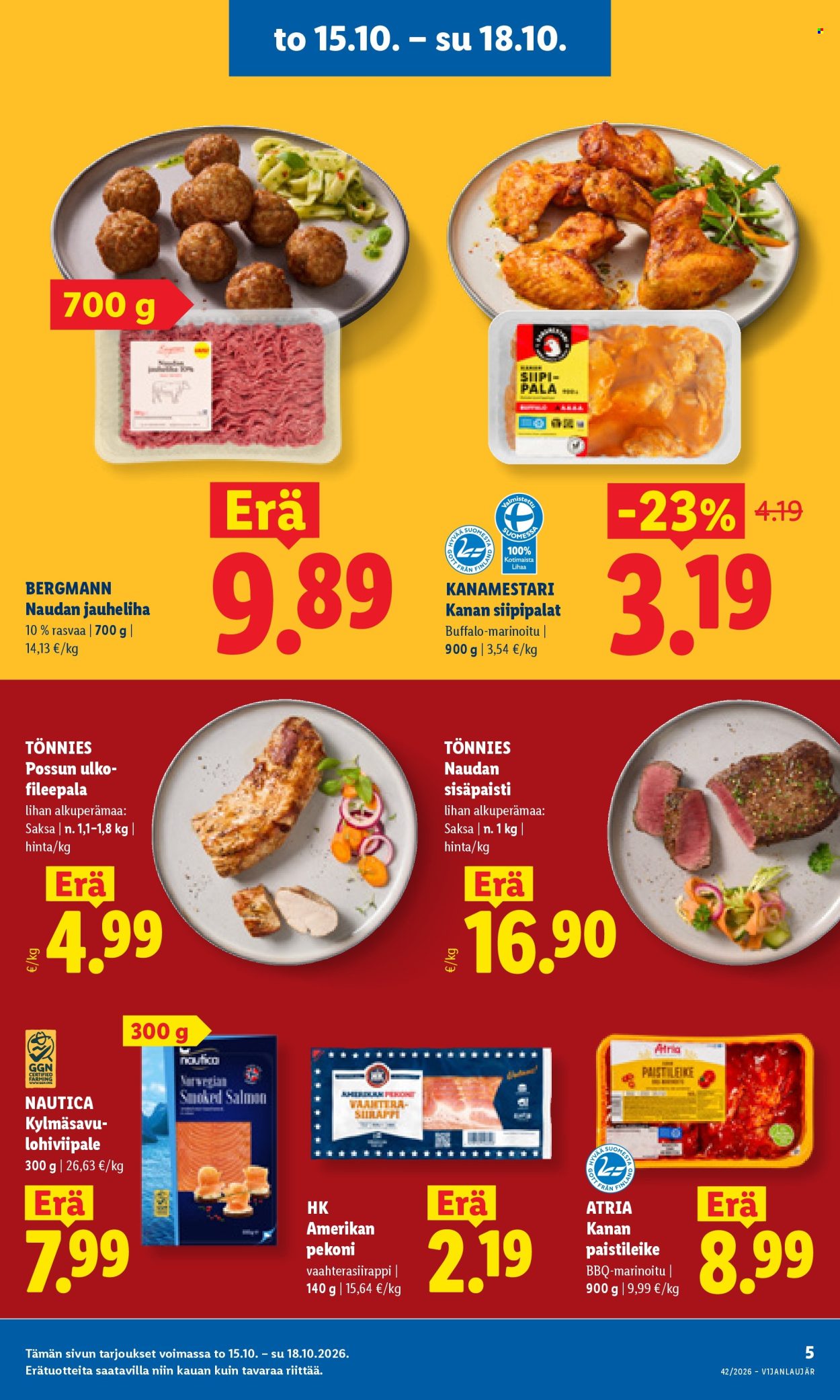 Lidl tarjoukset - 15.10.2026 - 18.10.2026. Sivu 5