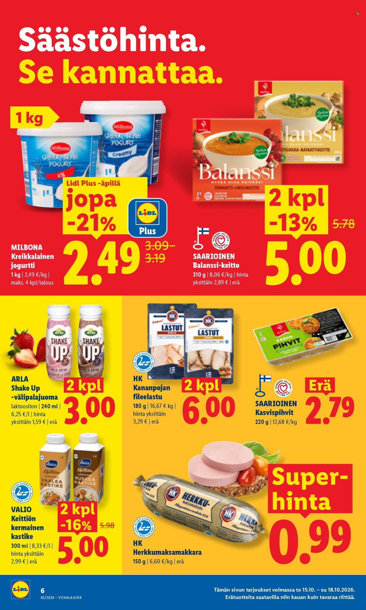 Lidl tarjoukset - 15.10.2026 - 18.10.2026. Sivu 6
