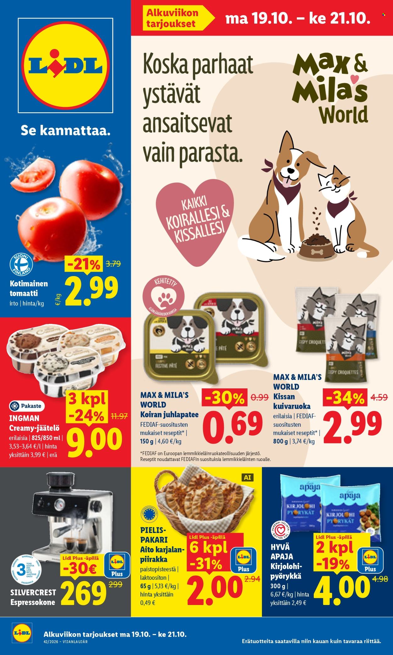 Lidl tarjoukset - 19.10.2026 - 21.10.2026. Sivu 1