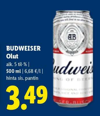 Budweiser Olut
