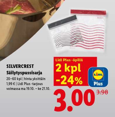 SILVERCREST Säilytyspussisarja