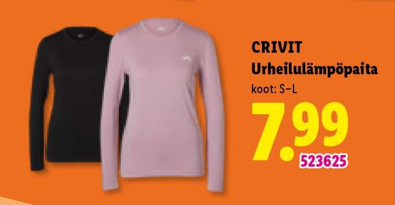 CRIVIT Urheilulämpöpaita