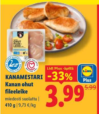 KANAMESTARI Kanan ohut fileeleike