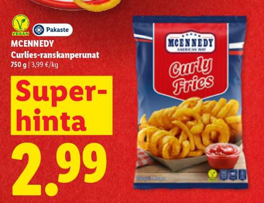 MCENNEDY Curlies-ranskanperunat