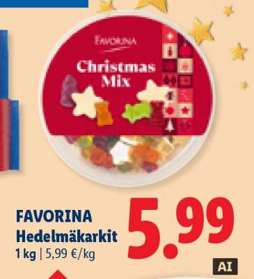 FAVORINA Hedelmäkarkit