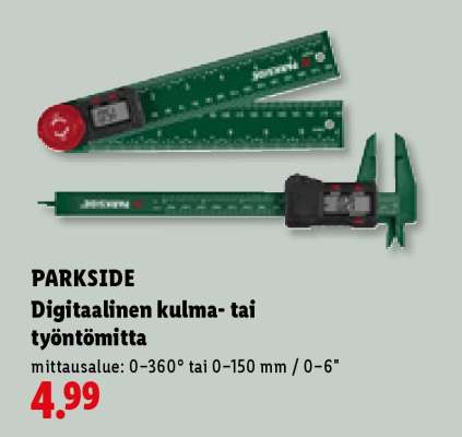 PARKSIDE Digitaalinen kulma- tai työntömitta