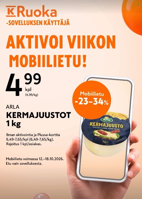 K-market tarjoukset - 12.10.2026 - 18.10.2026. Sivu 1