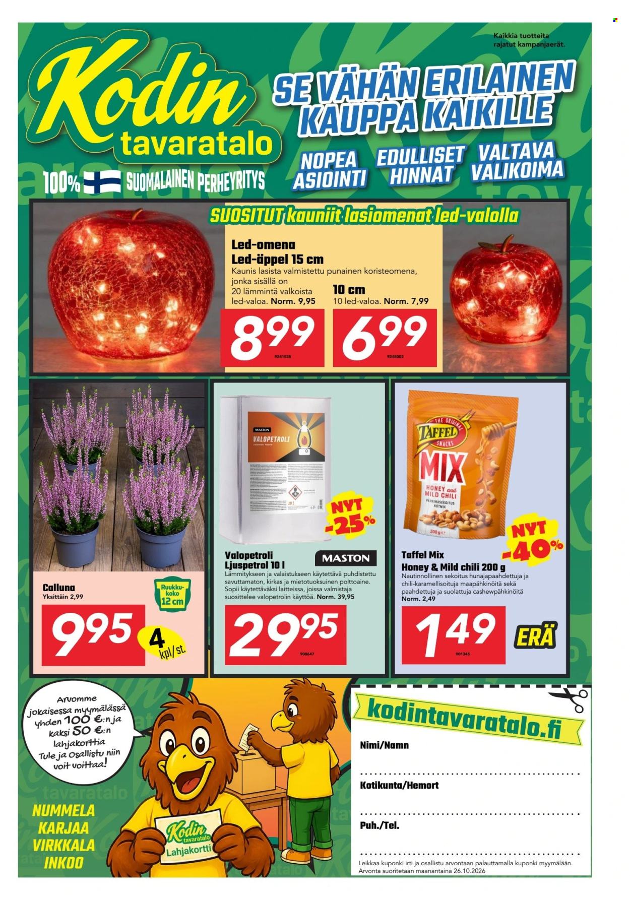 Kodintavaratalo tarjoukset - 12.10.2026 - 25.10.2026. Sivu 1