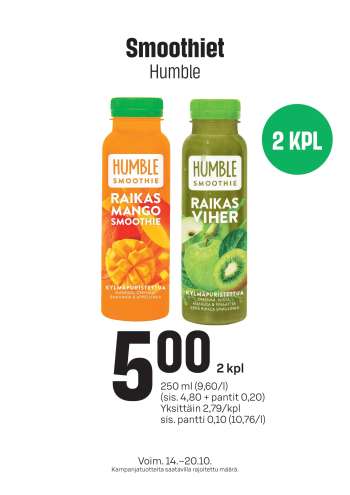 S-market tarjoukset  - 14.10.2026 - 20.10.2026.
